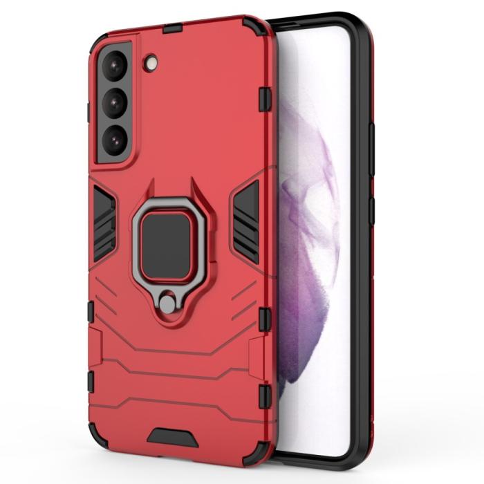 Bild 2, Samsung Galaxy S22 Plus Skal Ring Hybrid Armor Röd