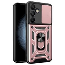 Samsung Galaxy S24 FE Skal CamShield Ring Hybrid Ros&eacute;guld