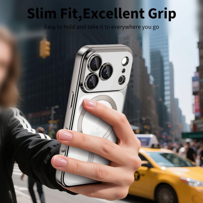Bild 5, Tech-Protect iPhone 17 Pro Skal MagSafe MagFlex Shiny Silver
