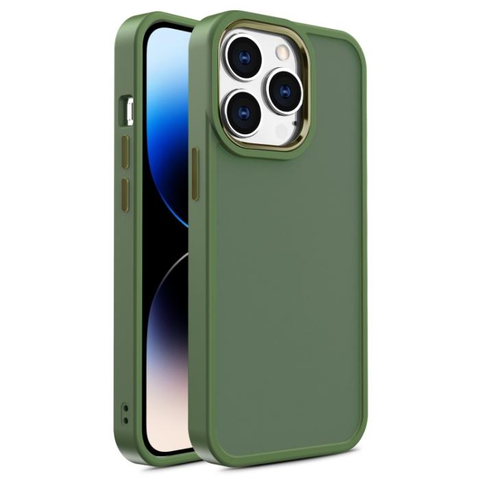 Bild 1, iPhone 15 Pro Skal Classic Hybrid Matt Mörk Grön