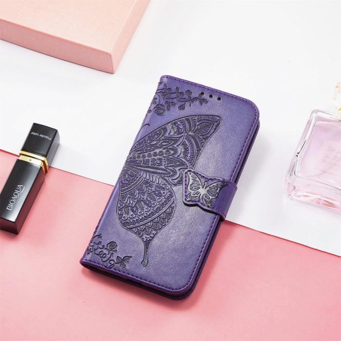 Bild 6, Xiaomi 11T / 11T Pro Fodral Läder Butterfly Lila