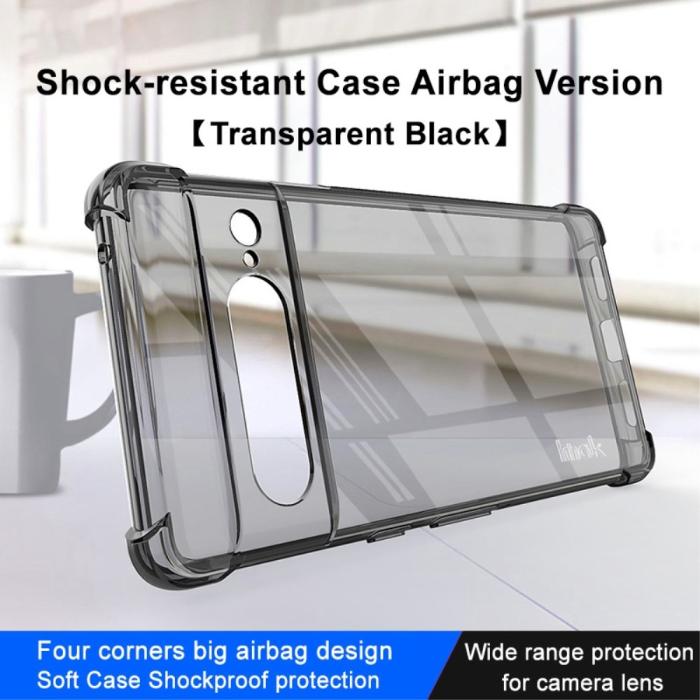 Bild 2, IMAK Google Pixel 7 Pro Skal Shockproof Airbag Tonad Svart