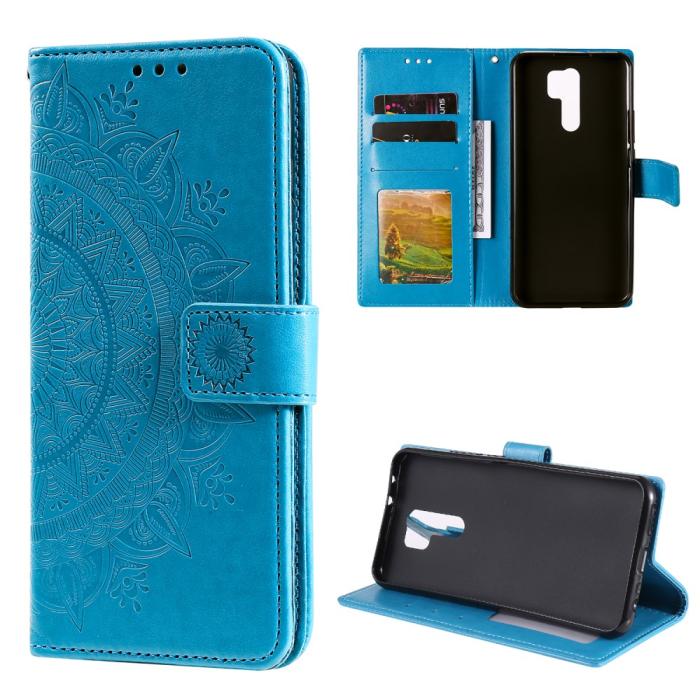 Bild 2, Xiaomi Redmi 9 - Mandala Fodral - Blå