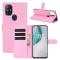OnePlus Nord N10 5G - Litchi Fodral - Ljus Rosa