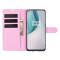 OnePlus Nord N10 5G - Litchi Fodral - Ljus Rosa