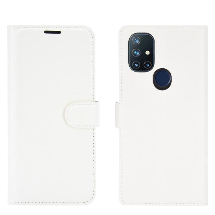 Bild 2, OnePlus Nord N10 5G - Litchi Fodral - Vit