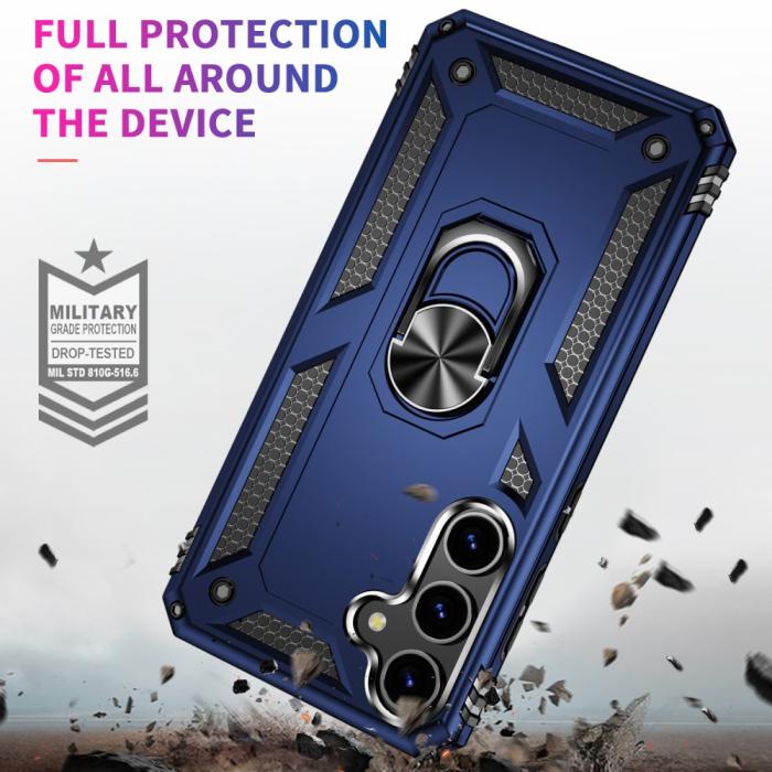 Bild 2, Samsung Galaxy S24 Skal Hybrid Armor Ring Blå