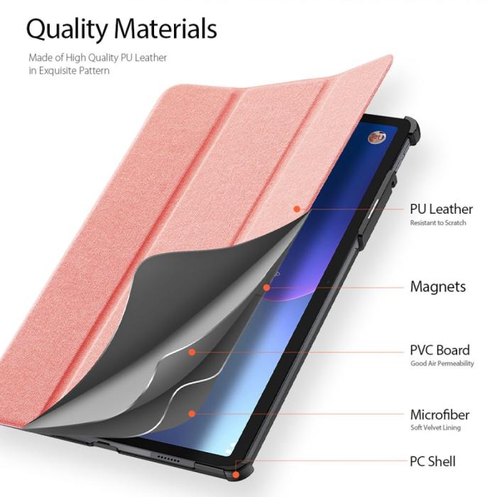 Bild 5, DUX DUCIS Lenovo Tab P11 Pro Gen 2 Fodral DOMO Tri-Fold Roséguld