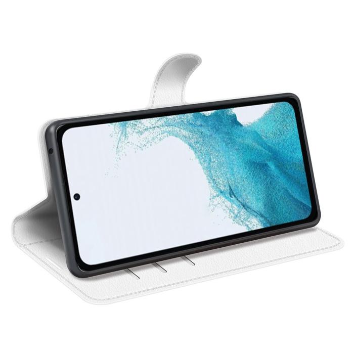 Bild 3, Samsung Galaxy A54 5G Fodral Litchi Läder Vit