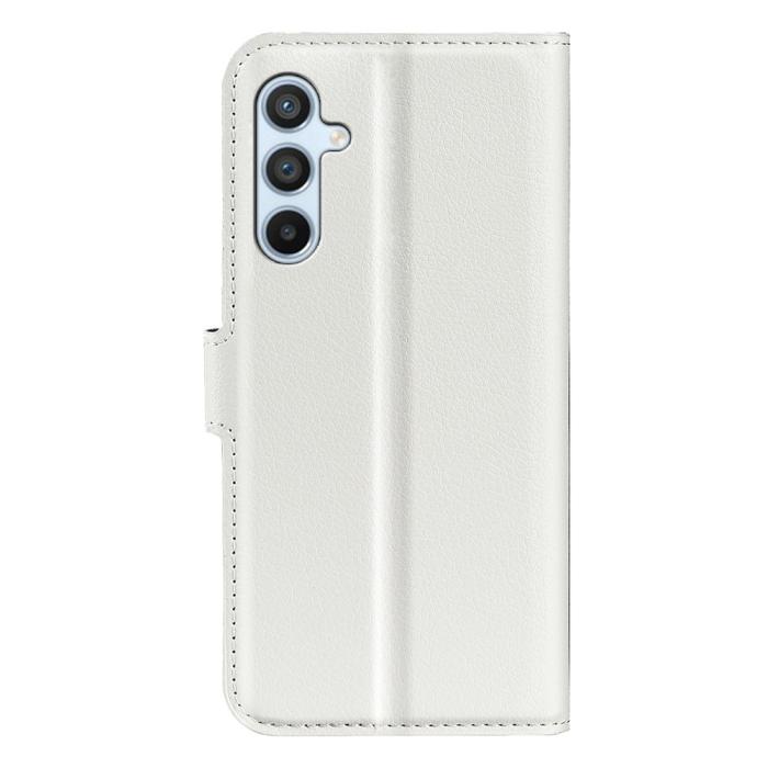 Bild 6, Samsung Galaxy A54 5G Fodral Litchi Läder Vit