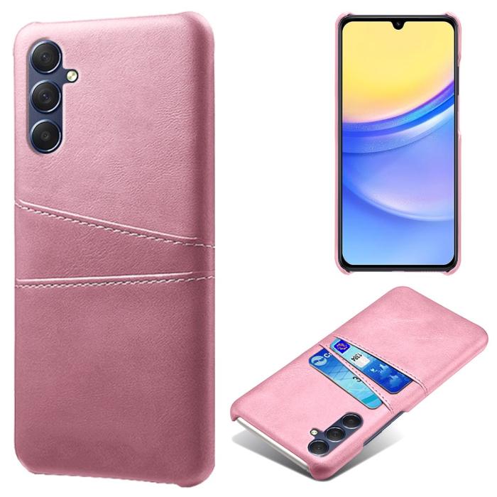 Bild 1, Samsung Galaxy A15 5G Skal Läderbelagt Med Kortfack Roséguld