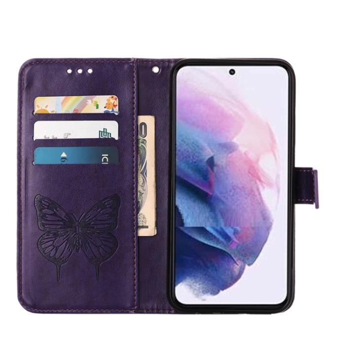 Bild 3, Samsung Galaxy S22 Fodral Butterfly Läder Lila