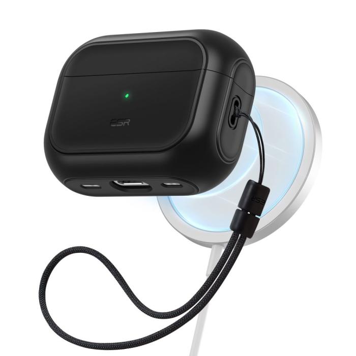 Bild 1, ESR AirPods Pro 1/2 Fodral Orbit MagSafe HaloLock Svart