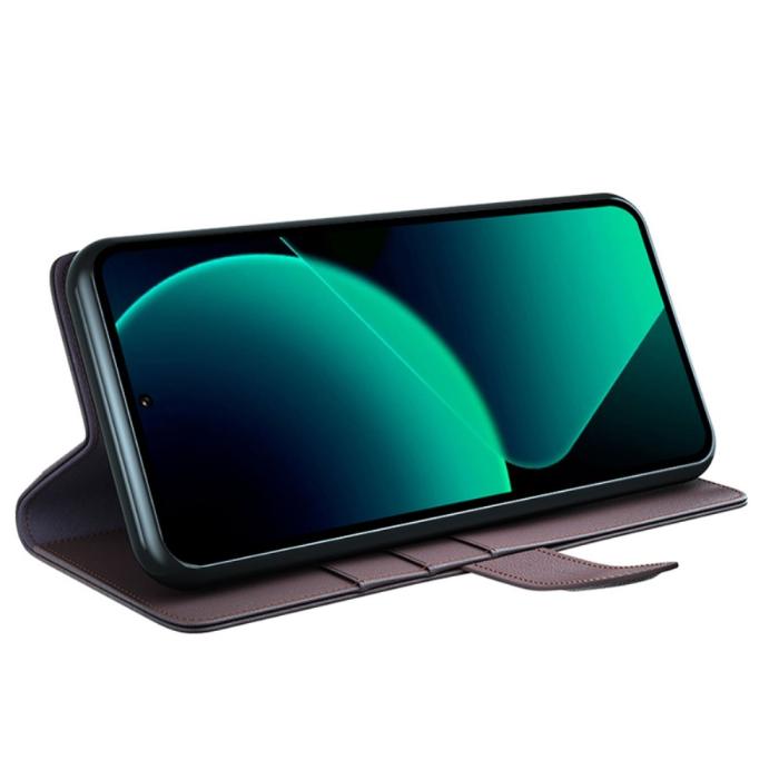 Bild 3, Xiaomi 13T / 13T Pro Fodral Premium Äkta Läder Brun