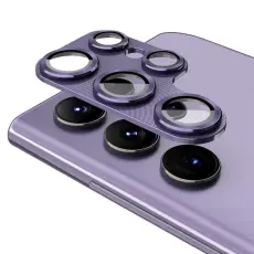ENAKY Galaxy S25 Ultra Linsskydd Aluminium H&auml;rdat Glas Lila