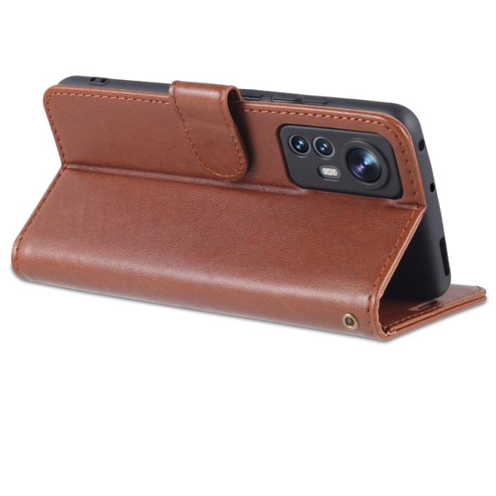 Bild 4, AZNS Xiaomi 12 Fodral Läder Brun