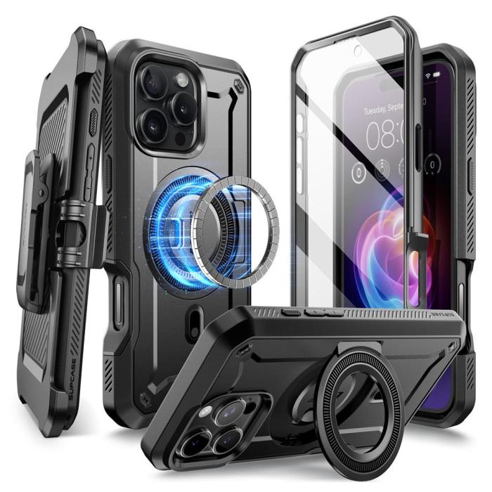 Bild 1, Supcase iPhone 16 Pro Skal MagSafe Unicorn Beetle Pro Svart