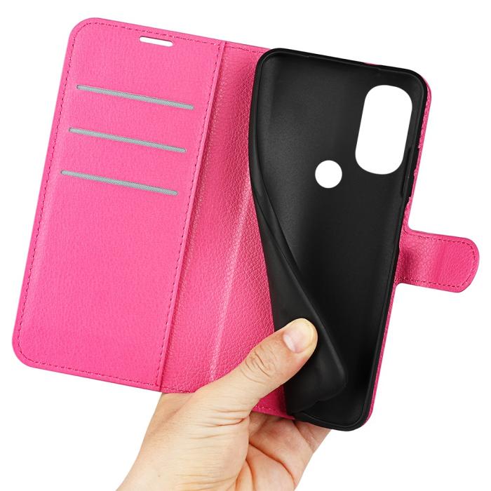 Bild 4, Motorola Moto G71 Fodral Litchi Textur Rosa