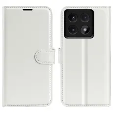 Xiaomi 14T Fodral Litchi L&auml;der Vit