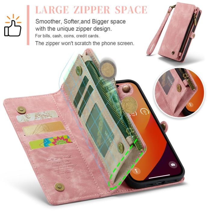 Bild 6, CASEME iPhone 16 Pro Max Fodral Multifunktionell Rosa