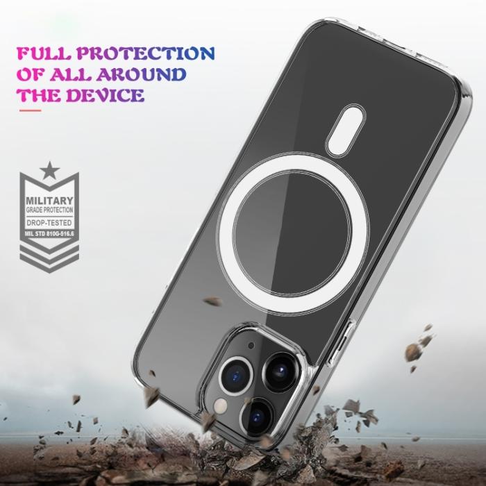 Bild 3, iPhone 15 Pro Max Skal MagSafe Akryl/TPU Transparent