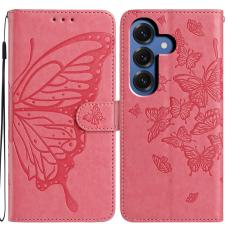 Samsung Galaxy S26 Fodral Fj&auml;ril Tryck Rosa