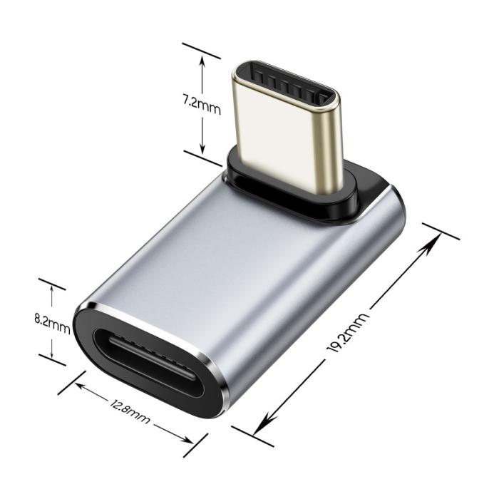 Bild 2, Tech-Protect USB-C - USB-C Adapter UltraBoost Grå