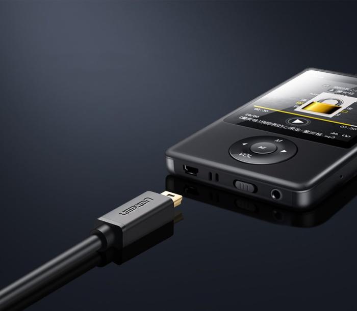 Bild 4, Ugreen 1.5m USB-A - USB Mini-B 5 Pin Laddningskabel Svart