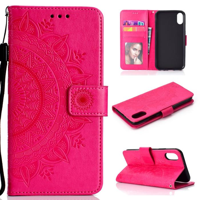 Bild 1, Xiaomi Redmi 9A - Mandala Fodral - Rosa