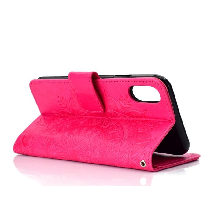 Bild 5, Xiaomi Redmi 9A - Mandala Fodral - Rosa