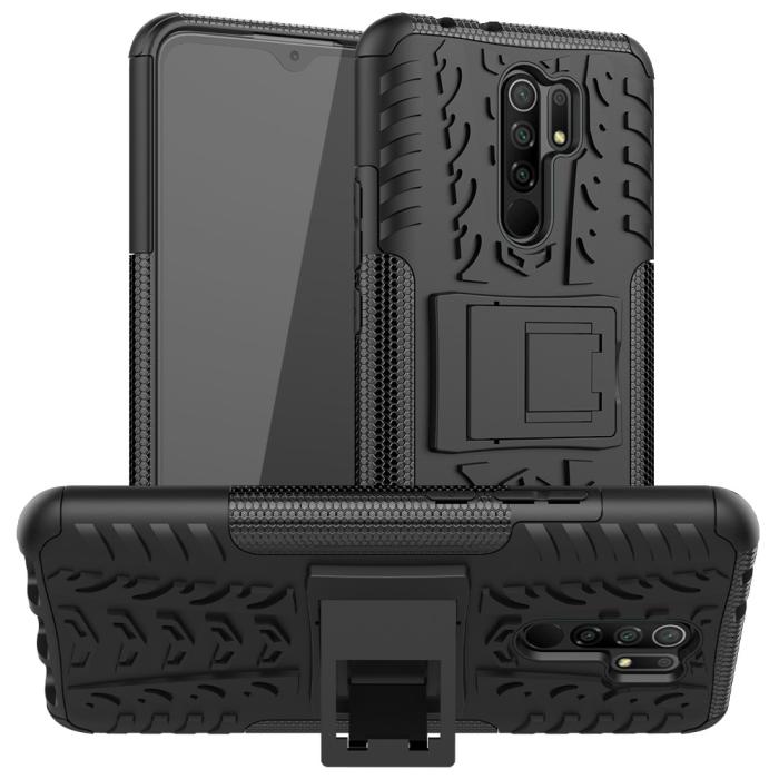Bild 1, Xiaomi Redmi 9 - Ultimata Stöttåliga Skalet med Stöd - Svart