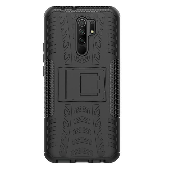 Bild 3, Xiaomi Redmi 9 - Ultimata Stöttåliga Skalet med Stöd - Svart