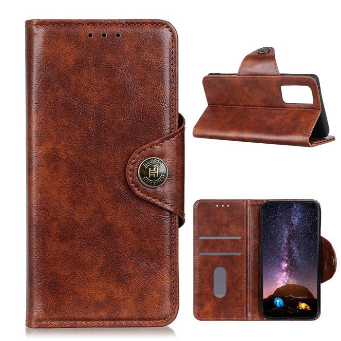 Bild 1, Xiaomi Mi 10T / 10T Pro - KHAZNEH Plånboksfodral - Brun