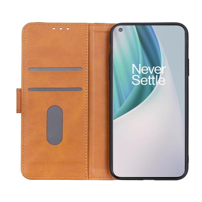 Bild 5, OnePlus Nord N10 5G - Litchi Läder Fodral - Röd