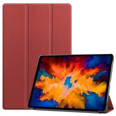 Lenovo Tab P11 Pro - Tri-Fold Läder Fodral - Vinröd