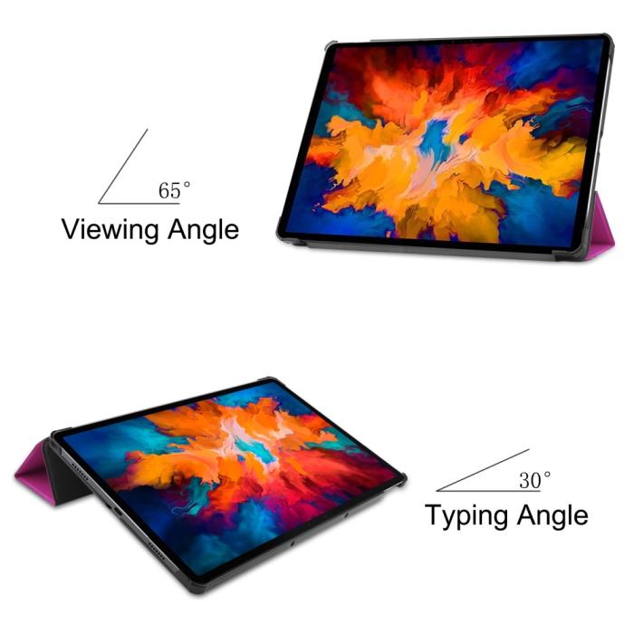 Bild 2, Lenovo Tab P11 Pro - Tri-Fold Läder Fodral - Lila