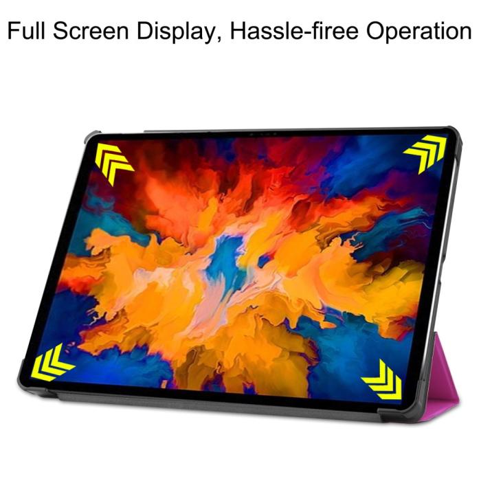 Bild 3, Lenovo Tab P11 Pro - Tri-Fold Läder Fodral - Lila