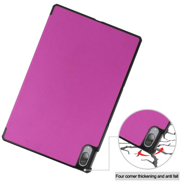 Bild 5, Lenovo Tab P11 Pro - Tri-Fold Läder Fodral - Lila