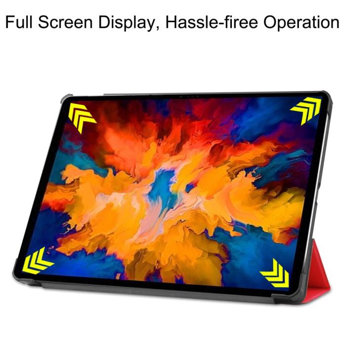 Bild 3, Lenovo Tab P11 Pro - Tri-Fold Läder Fodral - Röd