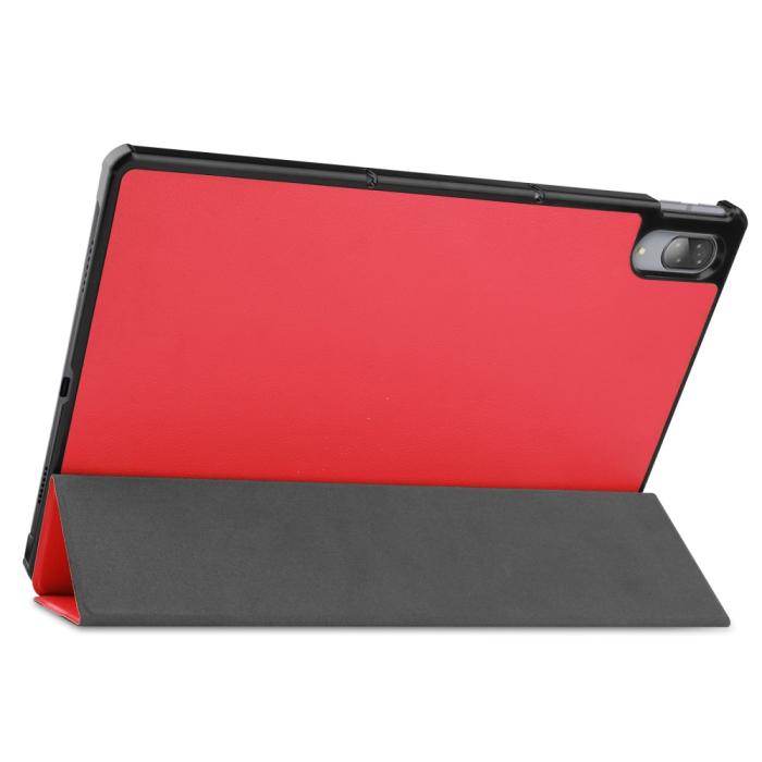 Bild 4, Lenovo Tab P11 Pro - Tri-Fold Läder Fodral - Röd