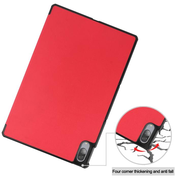 Bild 5, Lenovo Tab P11 Pro - Tri-Fold Läder Fodral - Röd