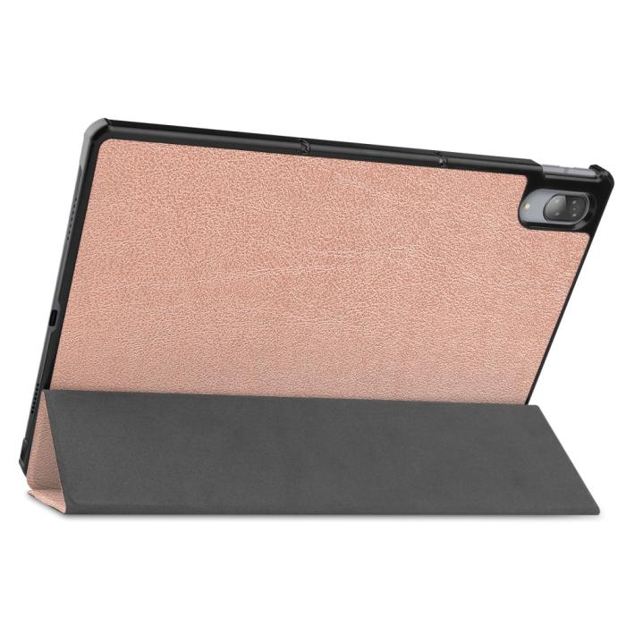 Bild 4, Lenovo Tab P11 Pro - Tri-Fold Läder Fodral - Roséguld