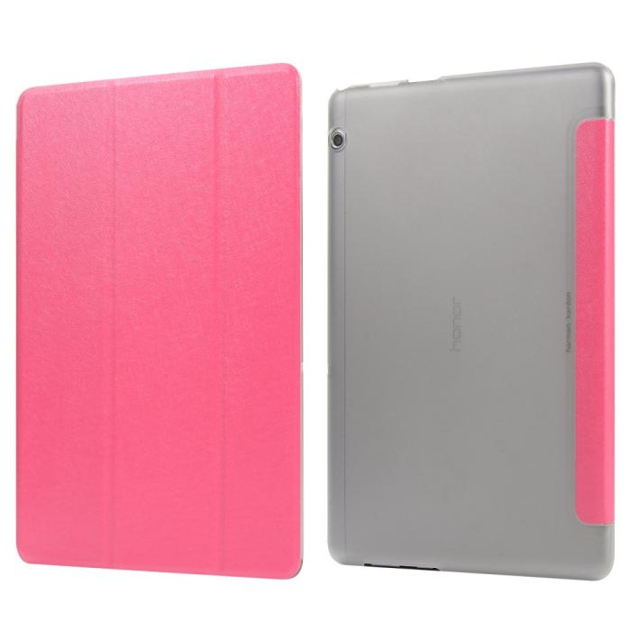 Bild 4, Huawei MediaPad T5 10 - Slimfit Tri-Fold Fodral - Rosa