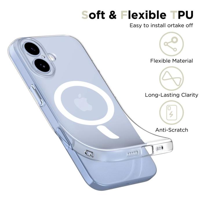 Bild 3, Tech-Protect iPhone 17 Skal MagSafe FlexAir Transparent