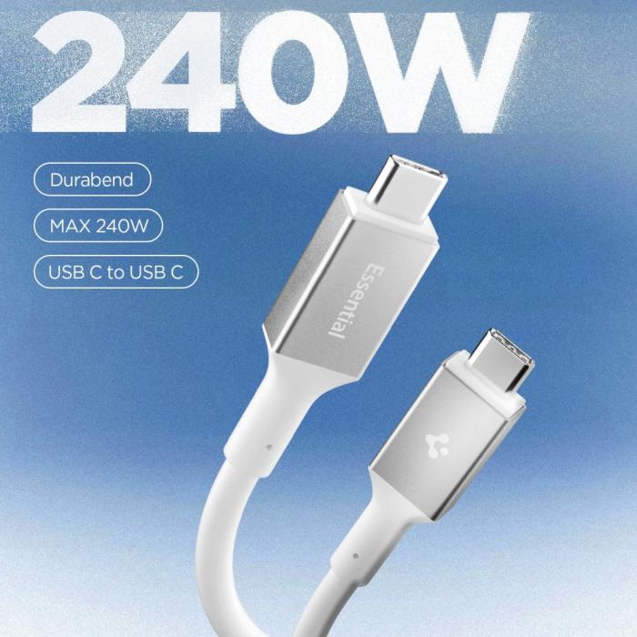 Bild 2, Spigen 1.2m 240W USB-C - USB-C Kabel Essential Vit