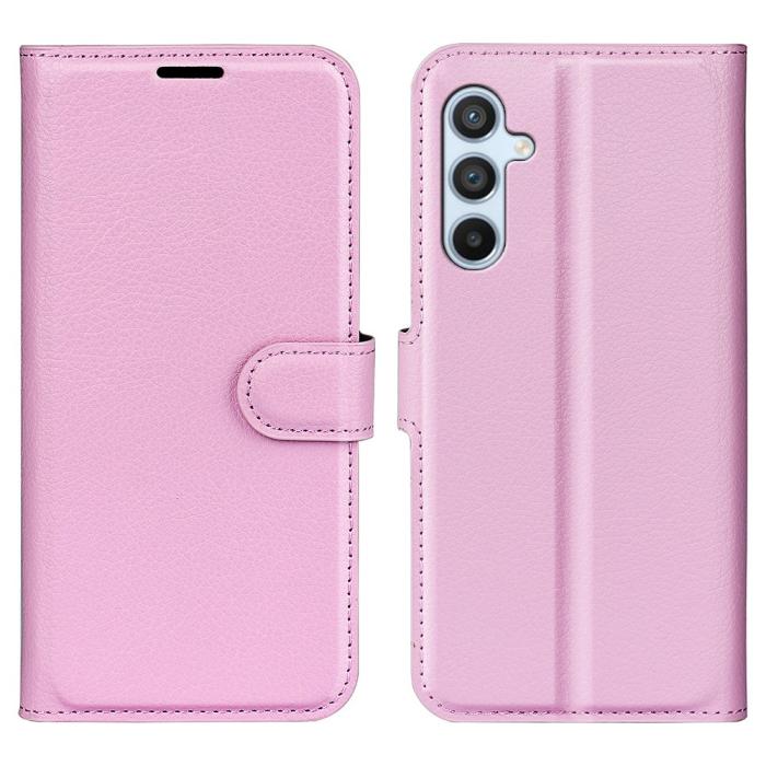 Bild 1, Samsung Galaxy A54 5G Fodral Litchi Läder Ljus Rosa