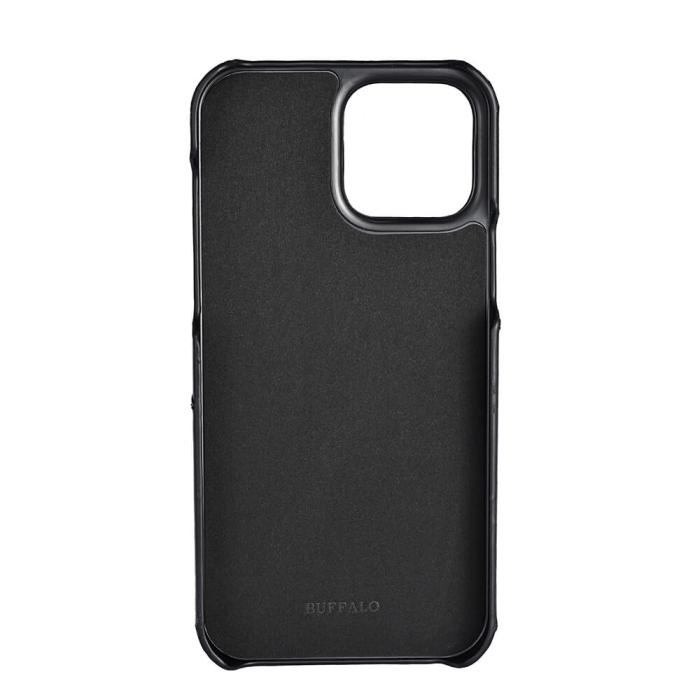 Bild 3, Buffalo iPhone 13 Pro Max Mobilskal Kortfack Äkta Läder Svart