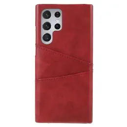 Samsung Galaxy S22 Ultra Skal Med Kortfack Röd