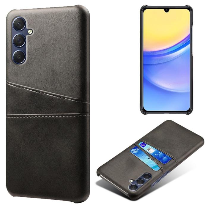 Bild 1, Samsung Galaxy A15 5G Skal Läderbelagt Med Kortfack Svart