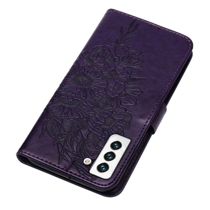 Bild 5, Samsung Galaxy S22 Fodral Butterfly Läder Lila